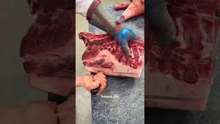 See the professional butcher by Mateusz splitting parts of Blythburgh barbecue butcher shorts [upl. by Gitlow]