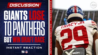 Giants LOSE to Panthers but WIN Draft Race  Instant Reaction [upl. by Yole]