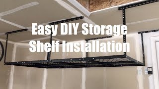 Easy DIY Overhead Storage Shelf Installation [upl. by Novel81]