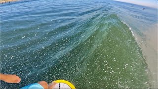 RAW POV Longboard Surfing Virginia Beach  CJ Nelson Sprout Surfboard [upl. by Mcdade]