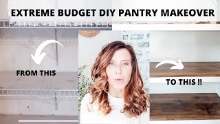 EXTREME SMALL PANTRY MAKEOVER ON A BUDGET  SMALL PANTRY RENOVATION [upl. by Ardnuassac]