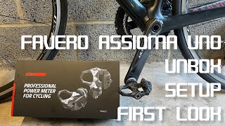 Favero Assioma Uno Power Meter Pedals  Unboxing  Setup  First Look [upl. by Huckaby]