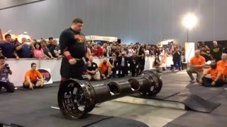 Zydrunas Savickas 2175kg 480lb log press 2016 Arnold Classic Australia Strongman [upl. by Katherina]