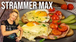 Strammer Max Rezept mit Brot Eier und Schinken mach diese leckere Hausmannskost [upl. by Leno]