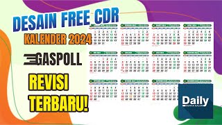 TEMPLATE KALENDER 2024 FREE Desain Kalender 2024 GRATIS [upl. by Ekez]