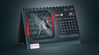 Calendar Design 2023  How to Make a Desk Calendar  Photoshop Tutorial [upl. by Pellikka]