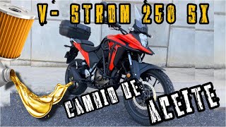 Cambio de aceite y filtro a Vstrom 250 Sx [upl. by Yllut733]