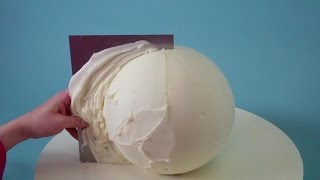 How To Make A Round Cake  Evil Cake Genius Globe Cake [upl. by Auhsej]