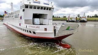 Anlegemaneuver Autofähre OSTFRIESLAND Emden RoRo Ferry berthing maneuver DCQN IMO 8324622 [upl. by Hootman762]