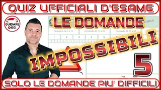 LE DOMANDE IMPOSSIBILI 5  ESAME TEORICO PATENTE 3 DOMANDE CON UN’ALTISSIMA PERCENTUALE D’ERRORE [upl. by Nerfe]