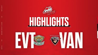 Everett Silvertips at Vancouver Giants 23  WHL Highlights 202324 [upl. by Pry]