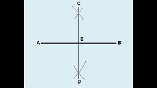 Bisecting a line  تمرين 1 تقسيم قطعة مستقيمة باستخدام الفرجار رسم هندسى [upl. by Huttan]