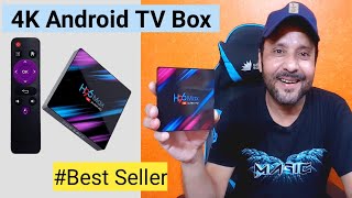 Latest 4K Android TV Box  H96 MAX Android TV Box  Unboxing And Review In Hindi  2021 🔥 [upl. by Ihteerp425]