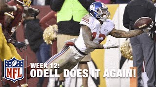 Odell Beckham Jr Does it Again quotThe One Handed Catch Part Twoquot  Giants vs Redskins  NFL [upl. by Truc]