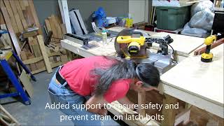 Workbench Fold away Miter Saw demonstration [upl. by Llen853]