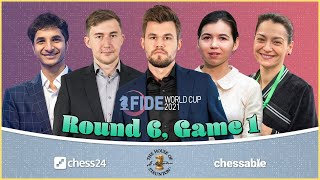 FIDE World Cup Round 61  Anish Giri amp Sopiko Guramishvili [upl. by Yerrot]