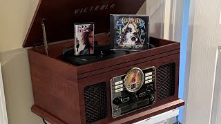 Victrola VTA200B plays LP albums CDs cassettes FM radio AUX and even Bluetooth capability 🤘 [upl. by Ellehcil]