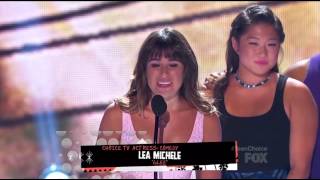 Glee Cast winning with Lea Micheles Acceptance Speech 2013 TCAs HD [upl. by Jillian]