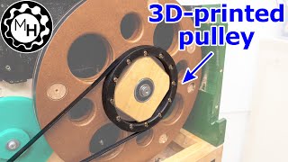 3Dprinted Pulley for my Homemade 2HP Bandsaw Bandsaw Upgrades Part 1 [upl. by Einamrej]