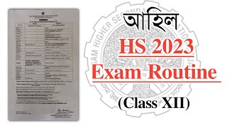 HS 2023 Exam Routine  Class XII  HS Final Exam  You can learn [upl. by Latsyc884]