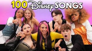 Disneys Descendants Cast Tries To Sing 100 Disney Songs In 10 Minutes [upl. by Yehus596]