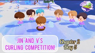 BTS Island In the SEOM  Jin And Vs Curling Competition [upl. by Rubma646]