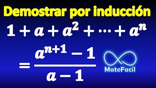 06 Demostración por inducción Progresión geométrica [upl. by Anaderol312]