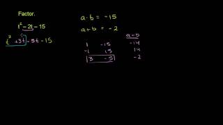 Factoring Trinomials by Grouping 2 [upl. by Alyam]