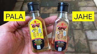 Review Minyak Urut GPU Caplang Aroma Pala vs Jahe Liniment Oil [upl. by Nomead511]