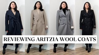 Aritzia Wool Coat TryOn Haul  Constant Coat Montage Coat [upl. by Eenwahs620]