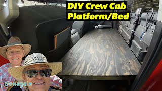 Pickup Crew Cab Rear Seat Cargo PlatformBed  DIY [upl. by Rooke]