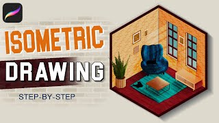 Isometric Drawing Tutorial In Procreate [upl. by Bahner701]