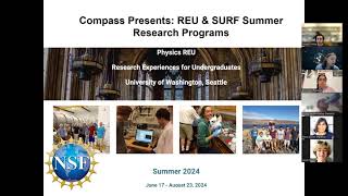 Compass Project Workshop — REU and SURF Summer Research Programs Panel [upl. by Zela]