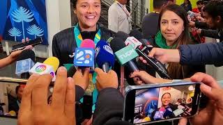 MEXICANA HISTÓRICA DEL TRI FEMENIL HABLA TRAS CONSEGUIR MEDALLA DE ORO EN PANAMERICANOS🇲🇽🥇 [upl. by Ocirred]