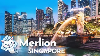 Merlion Park Merlion icecream Esplanade Fullerton Ramen 鱼尾狮新加坡 Singapore attractions 4K [upl. by Kcitrap]