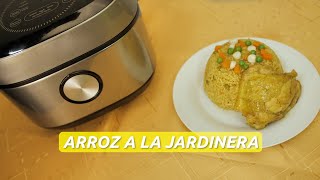 Cómo preparar arroz a la jardinera en olla arrocera 🍚😋 [upl. by Enerahs]