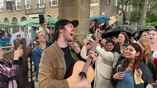 This Is Huge Hozier playing quotTake Me To Churchquot with the crowd singing along Busking in Brighton [upl. by Baniez]