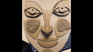 Relief sculpture with cardboard [upl. by Zetrac]