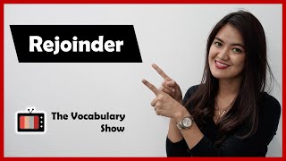 Rejoinder in Hindi  Meaning amp Pronunciation [upl. by Ponce170]