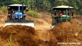 new holland 36002 excel dozer vs John Deere 5310 dozer working in field [upl. by Moorish174]