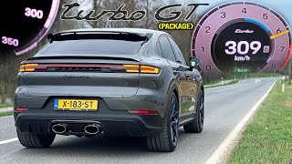 2024 Porsche Cayenne TURBO GT Package 739HP  0309KMH Acceleration amp TOP SPEED on AUTOBAHN [upl. by Ydnam481]