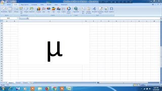 How to insert micro symbol in excel [upl. by Eoz607]