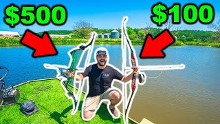 CHEAP vs EXPENSIVE Bowfishing Challenge Catch Clean Cook [upl. by Frissell]