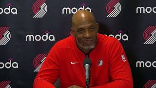 Chauncey Billups Postgame Interview  Portland Trail Blazers 97 Dallas Mavericks 126 [upl. by Abdul]