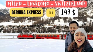 BERNINA EXPRESS Red Train  Travel from Lake Como Italy to Switzerland  Most Scenic train ride [upl. by Editha]