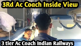 3Rd Ac Coach Inside View  3 tier Ac Coach Indian Railways  3a Coach In Train Sleeper Class Coach [upl. by Ahsym]