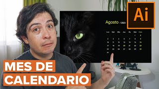 Cómo diseñar un calendario en Illustrator [upl. by Eintruoc]