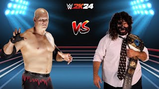 WWE 2K24 Kane VS Mankind  One On One Match  United States Championship [upl. by Ybroc]