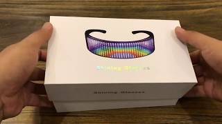 PROGRAMMABLE LED GLASSES RGB FULLCOLOR SHINING LUMINOUS SUPPORT IOS amp ANDROID APP VIA BLUETOOTH [upl. by Waylin]