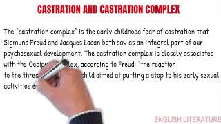 CASTRATION AND CASTRATION COMPLEX  Sigmund Freud  Jacques Lacan [upl. by Matejka]